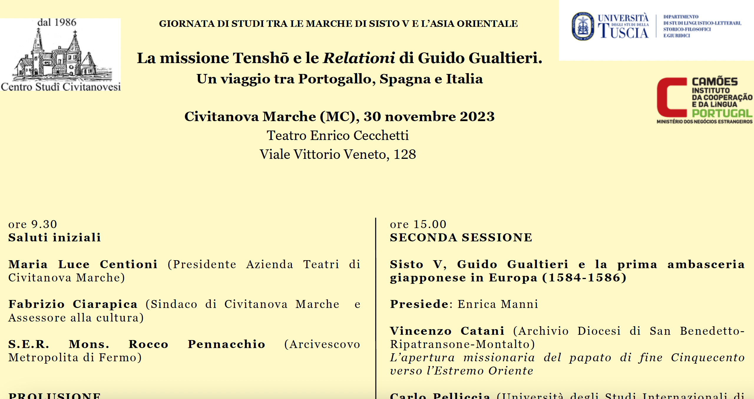 Giornata di studi tra le Marche di Sisto V e Asia orientale -  La missione Tensho