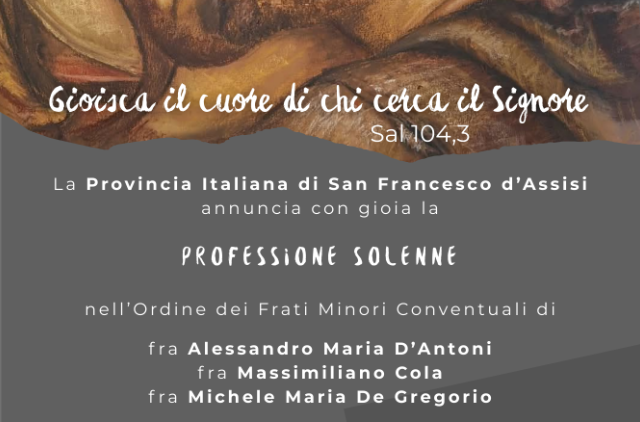 Professione Solenne fr. Massimiliano-Michele-Alessandro