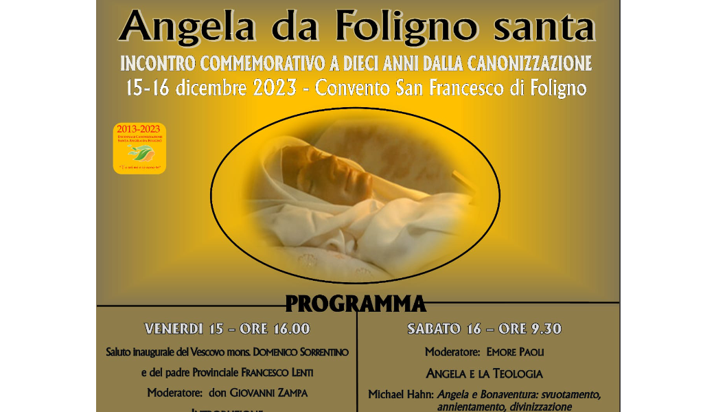 Incontro Commemorativo 10 anni canonizzazione Santa Angela